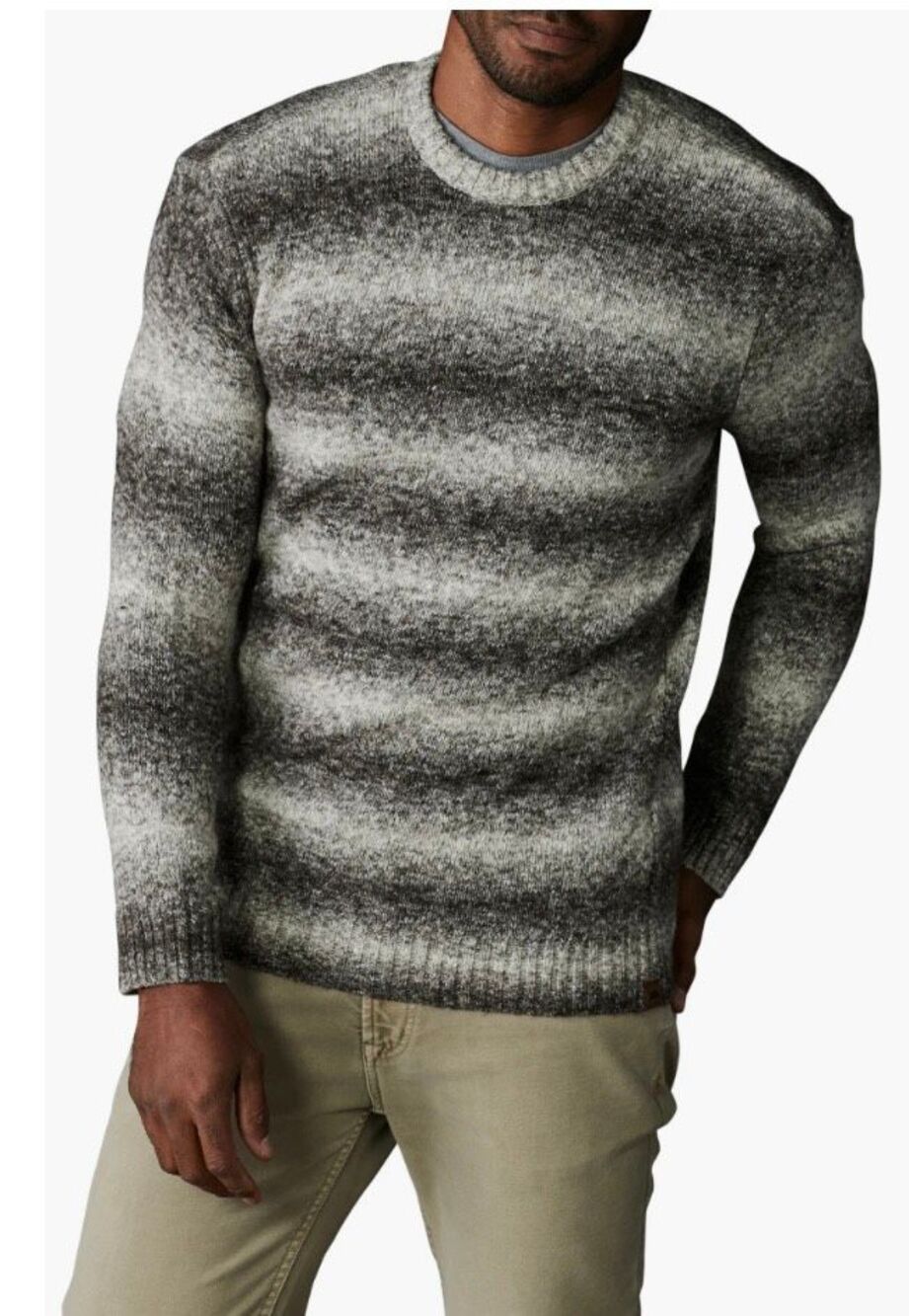 The Normal Brand Men's Ombre Striped Crewneck Sweater Large